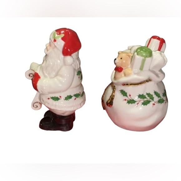 Brand New Lenox “Checking It Twice” Salt & Pepper Shakers Christmas Santa - Picture 4 of 8